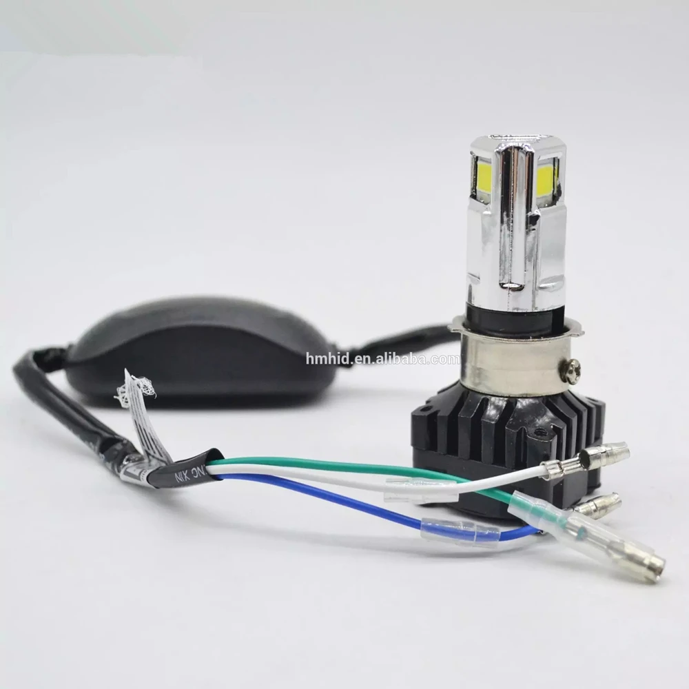 RTD M:02D H4/S2/BA20D/P15D25-1/Spring 3 Sides LED 30W 3000LM Motorcycle LED Headlight Bulb With Fan Cooling