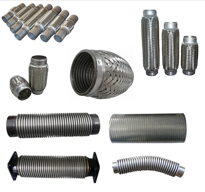 4inch Stainless steel 201 truck exhaust flexible pipe with nipple