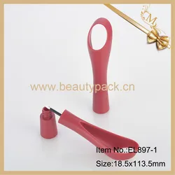 New unique shape empty custom liquid eyeliner tube 5ml with brush tip wholesale