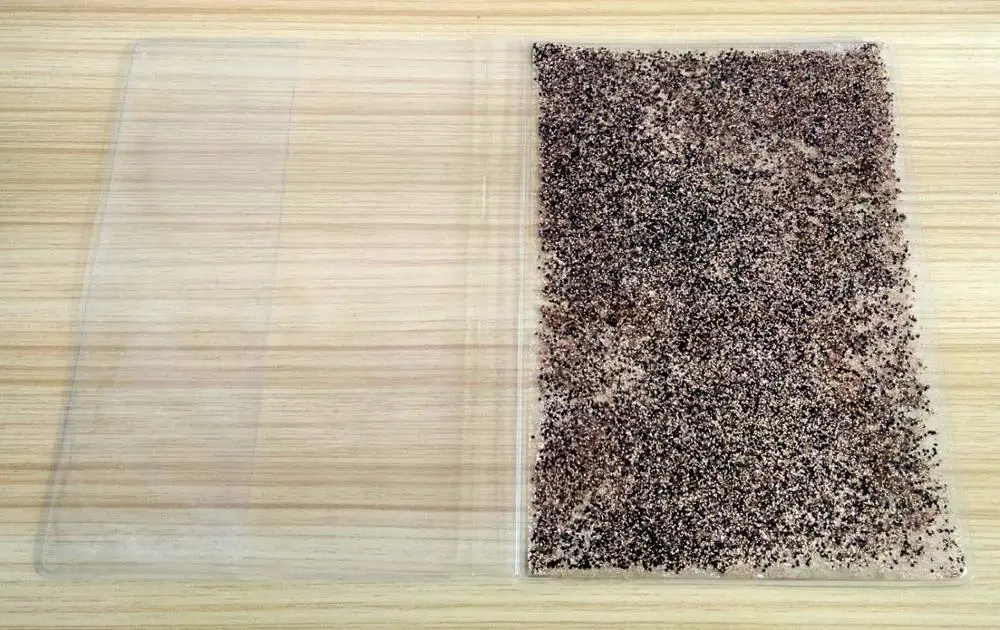 oil filled custom liquid filled glitter filled notebook cover