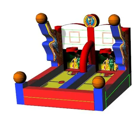 
2019 New design kids playground or outdoor indoor backyard inflatable basketball bounce game 