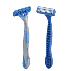 Factory Supply Wholesale Three Blades Manual Disposable Rubber Razor