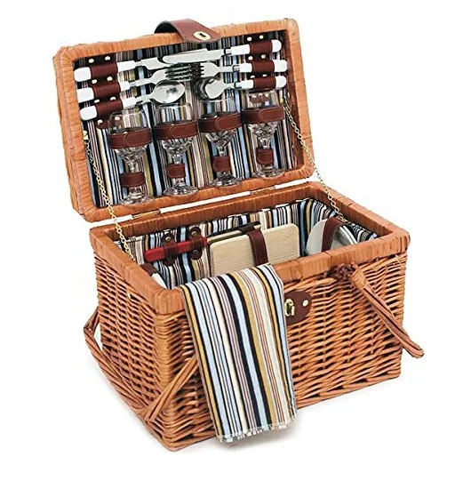 
Willow Picnic Basket (Honey) 