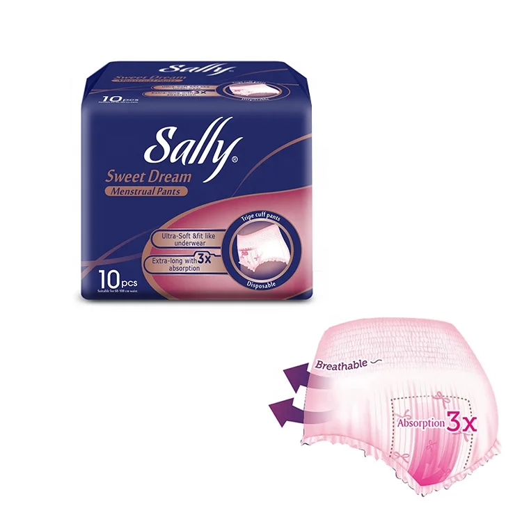 
Sally wholesale women disposable soft extra long menstrual pants maternity Pads 