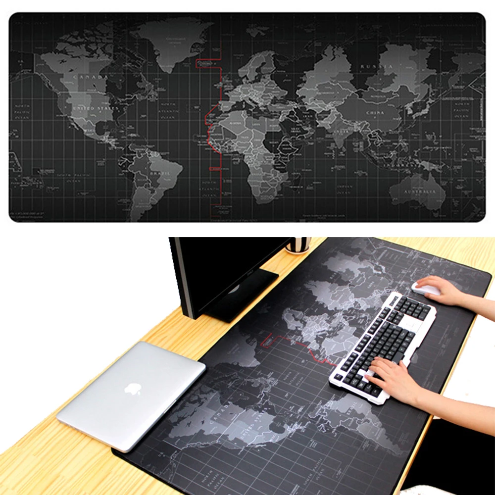 Factory Supply Large Mouse Pad for Computer World Map Mousepad Rubber Gaming Mouse Pad Non-Slip Design