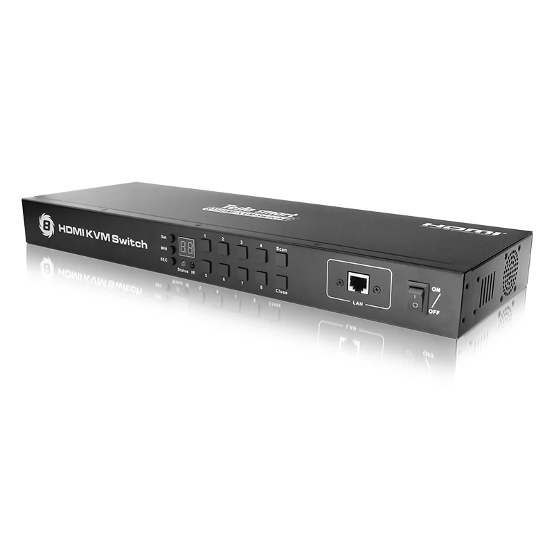 OEM 4K 8x1 HDMI KVM Switcher 8 port of biggest-selling product with USB 2.0