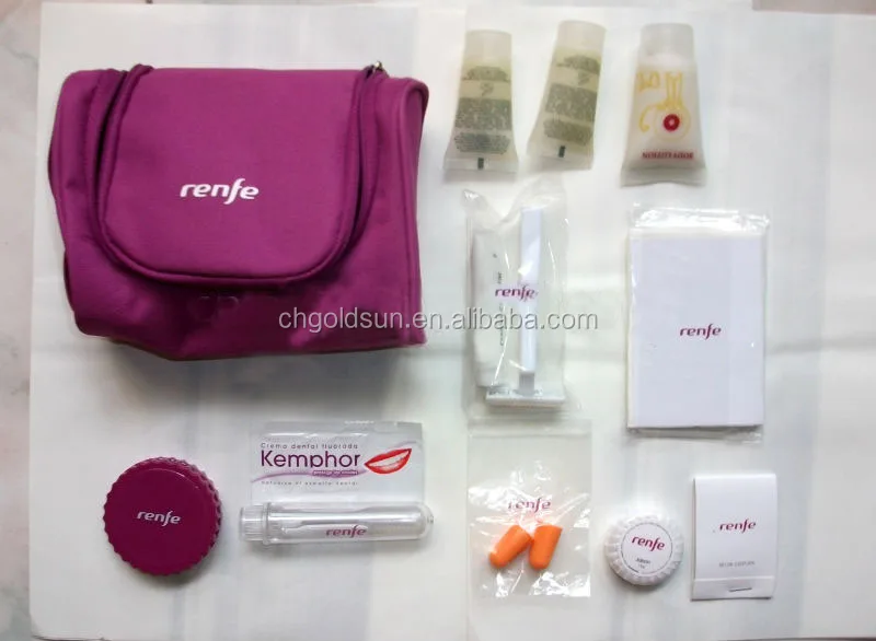 travel Toothpaste toothbrush eyeshade socks Airline Amenity kit for airplane promotional
