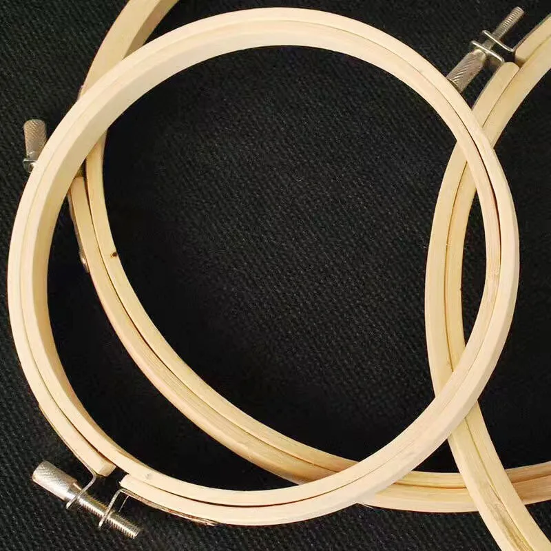 Оптовая продажа 10-40 см elbesee бамбуковые вышитые кольцевые зажимы экологически чистые