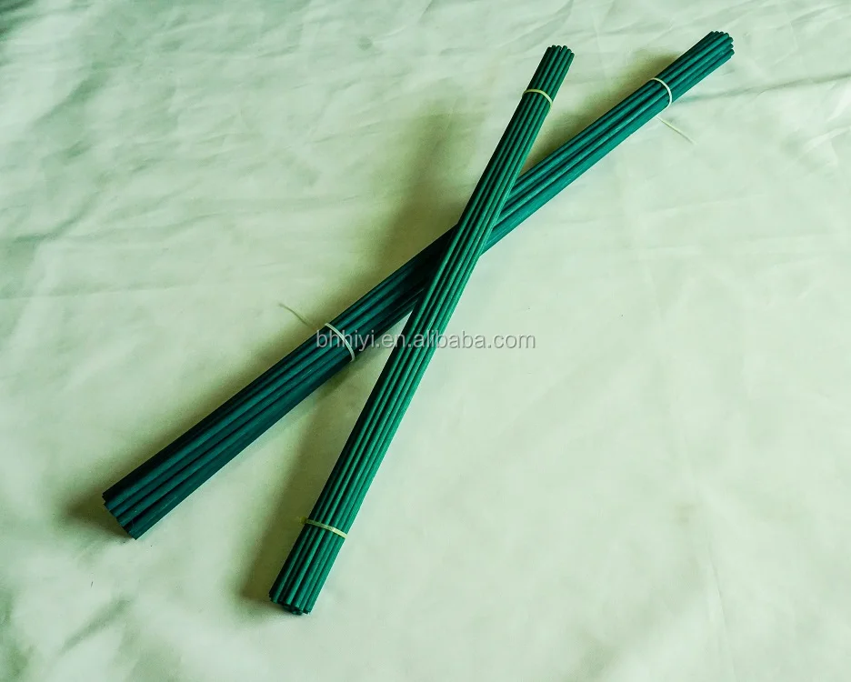 Зеленые деревянные палочки для запекания растений, Цветочные Палочки для запекания, садовые палочки из натурального бамбука для поддержки растений