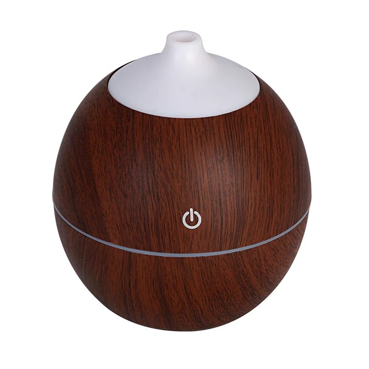 
130ML Bottle Small Spray Area Wooden Grain Mini USB Humidifier Office Use USB Diffuser Essential Oil With 7 LED Lights Changed 