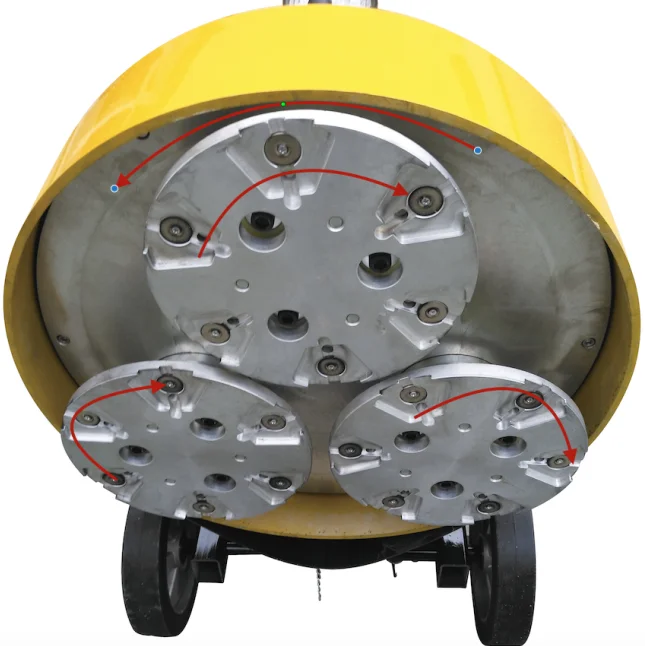 Portable small concrete marble floor polishing machine