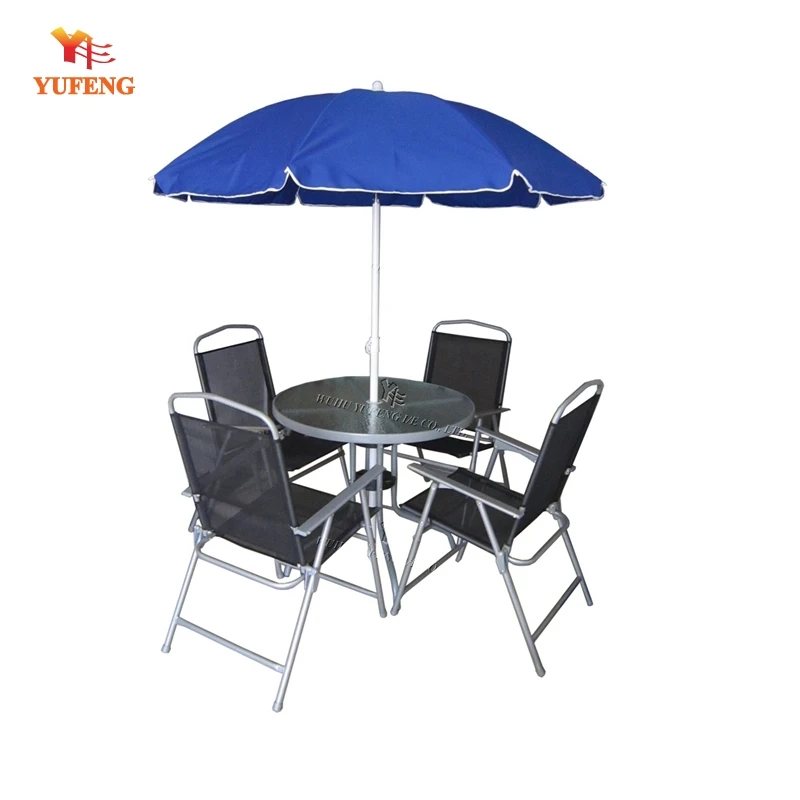 Garden furniture 1 table 4 chairs 1 umbrella