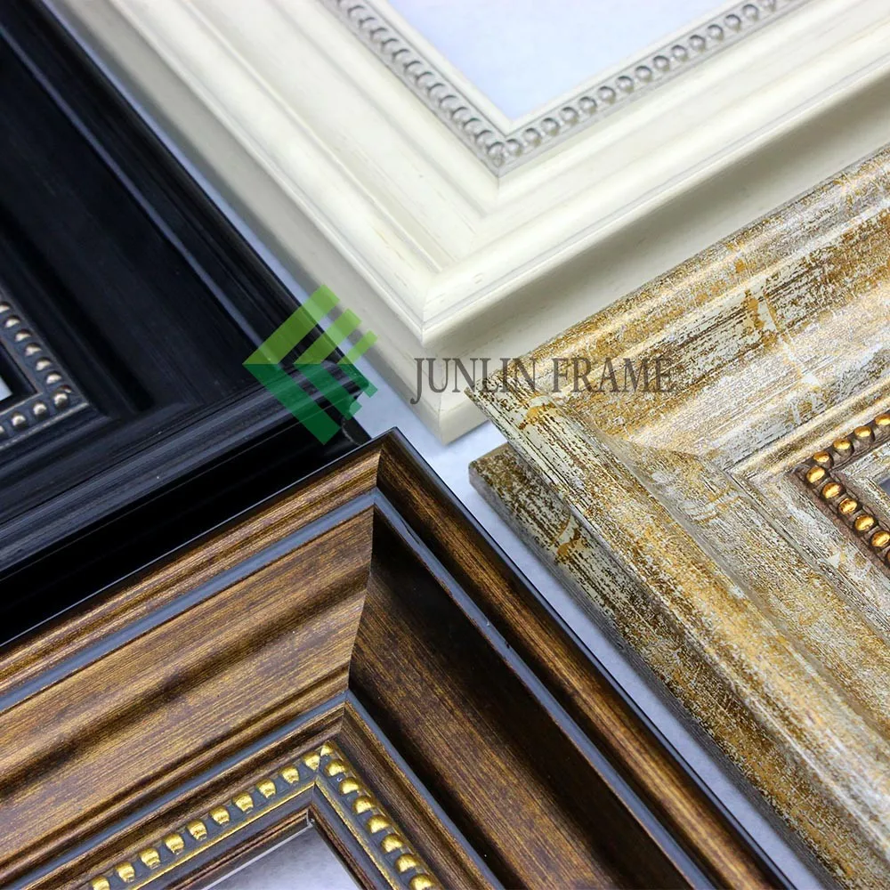 Polystyrene wood-like ps mirror photo picture frame moulding from Yiwu China