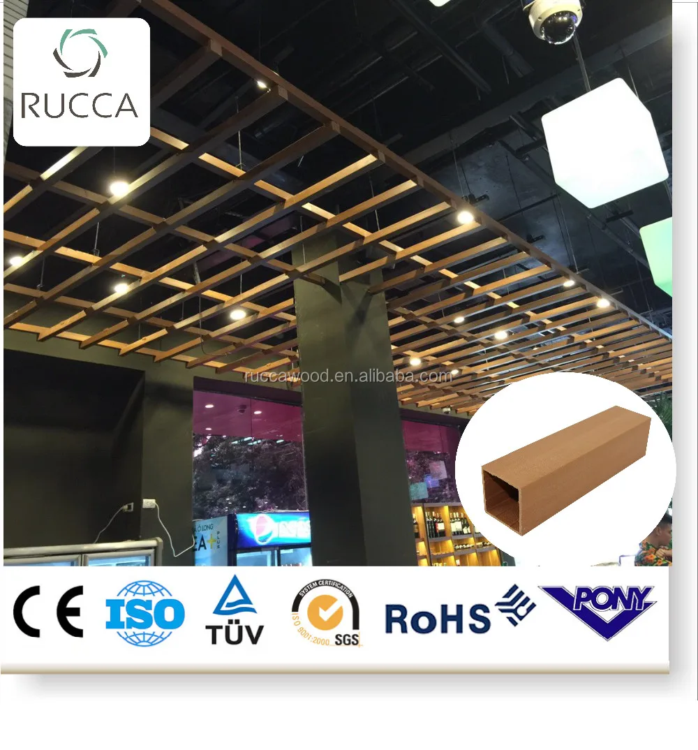 2021 Foshan Rucca WPC Wood Composite Timber , indoor decoration 50*50mm cheap building materials decor