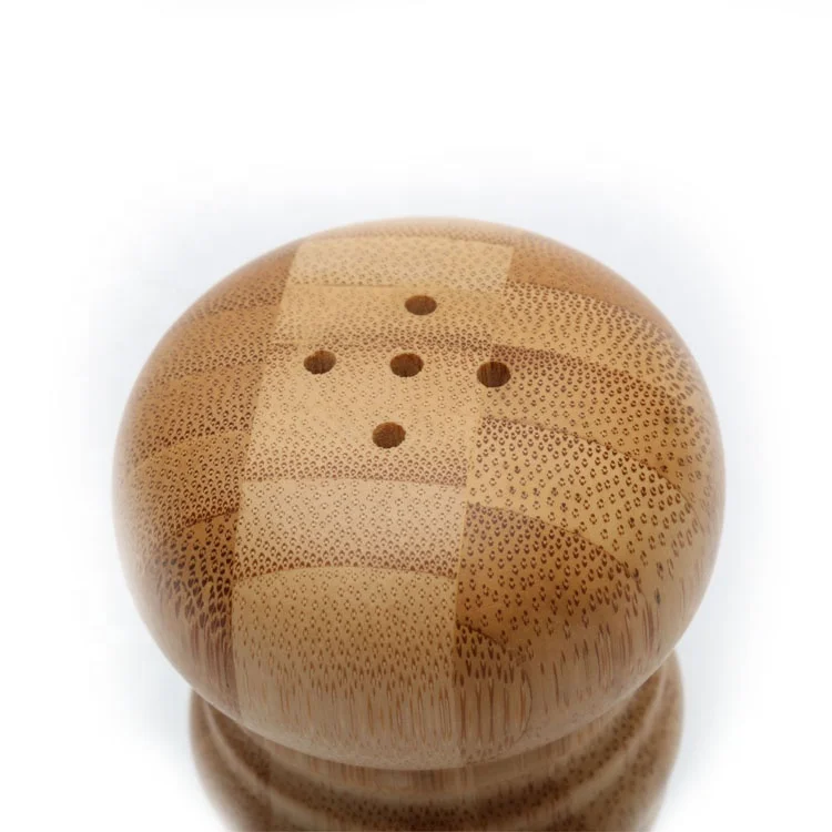 Good Price Round 2pcs Bamboo Salt Shaker and Pepper Mill Grinder Set
