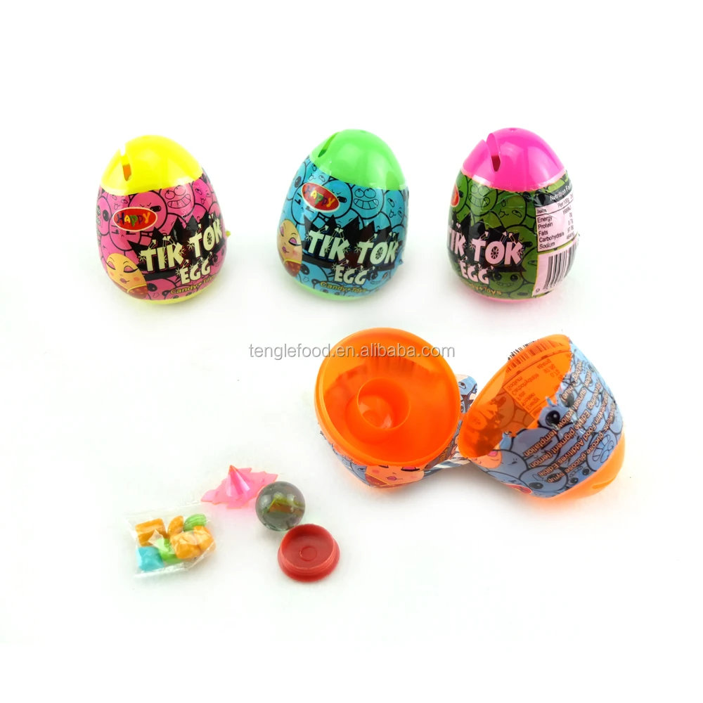 ST-016 TIK TOK tumbler capsule toy plastic surprise egg with small toy and candy for kids