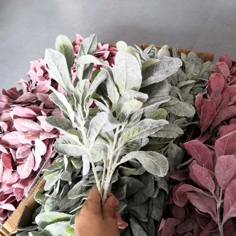 FC7512 Wholesale artificial plants Senecio cineraria Dusty Miller greenery