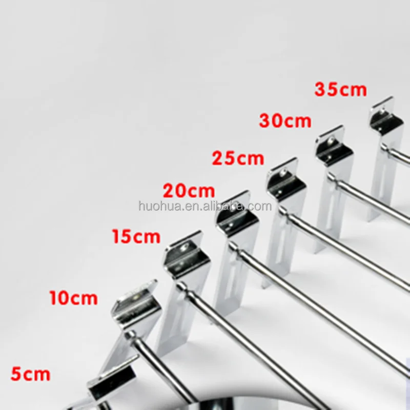 Huohua good quality competitive price single wire slatwall displaying hooks