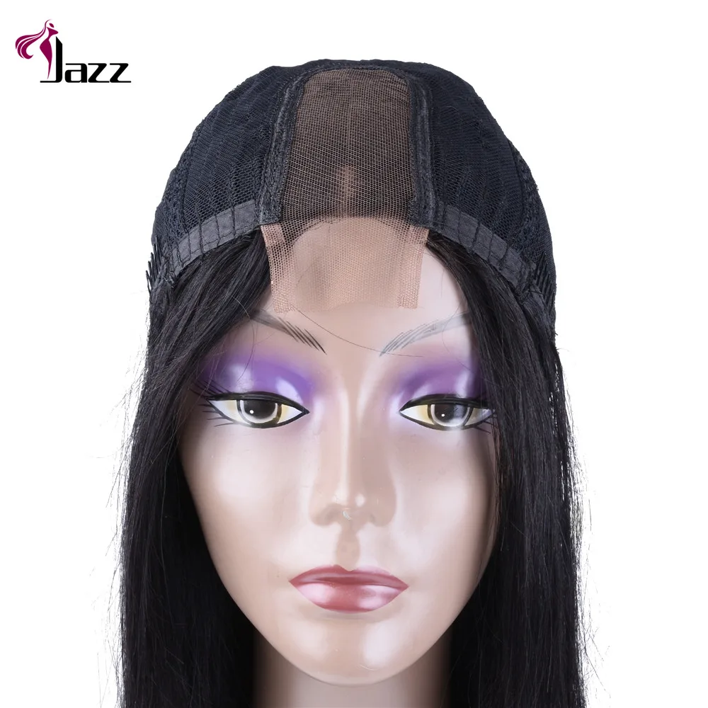 Wholesale 130% Density u part 100% unprocessed straight brazilian hair 2*4 human hair wigs with baby hair for women