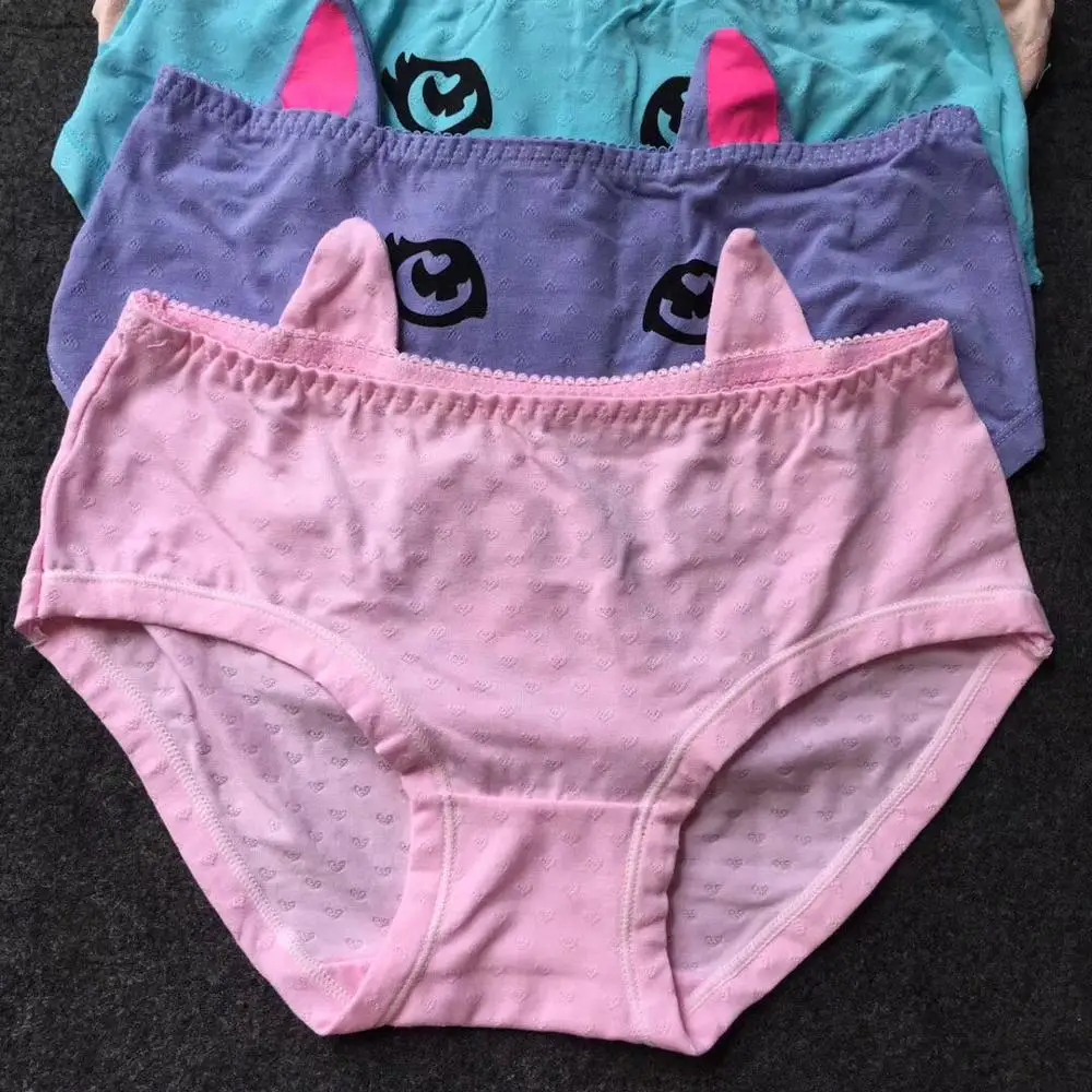 Fashion hot selling new design cotton animal panty cat panty underwear for Vietnam Cambodia
