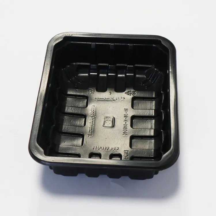 Mushroom Tray Lunch Box Custom PP Microwaveble Single Plastic / to Go Boxes / Disposable Black Food Storage Boxes & Bins Rosin