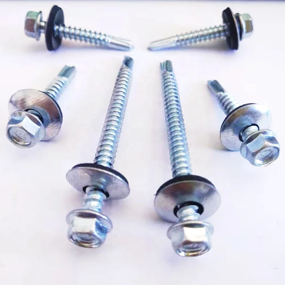 Good quality roofing screws with washer rubber sds screws Din7504k