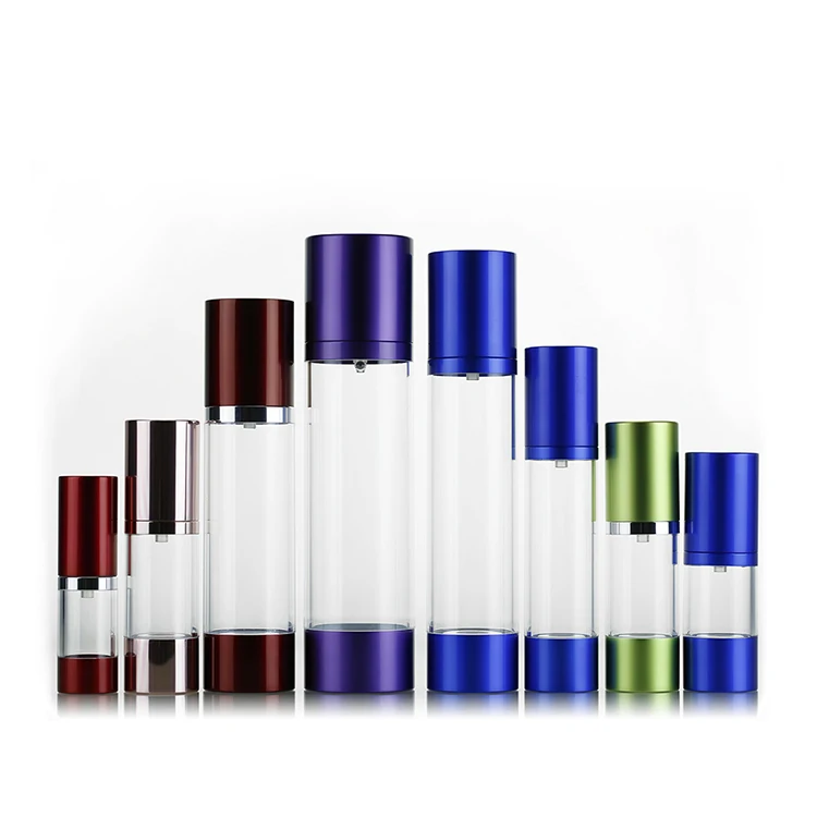 
10ml 30ml 60ml 100ml 120ml 200ml Aluminum Cap Round Airless Pump Spray Serum Body Lotion Bottle WSZ 