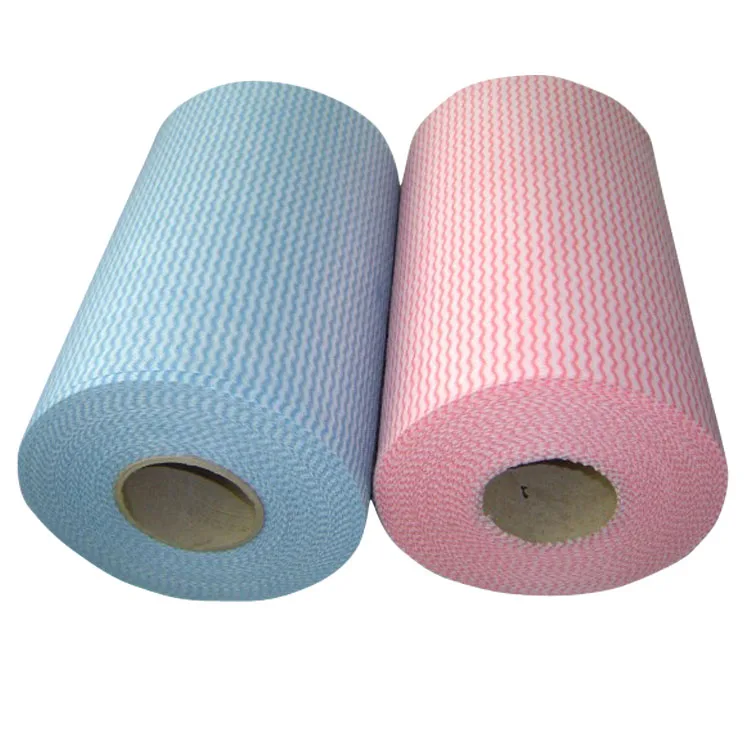 wholesale folded wipes 100% viscose small dot or plain pattern clean spunlace kitchen wipe