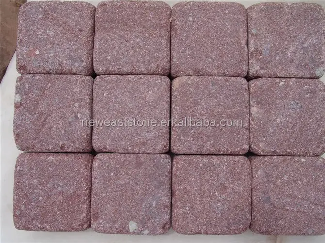 cheap patio red pyrophyllite stones paver block prices