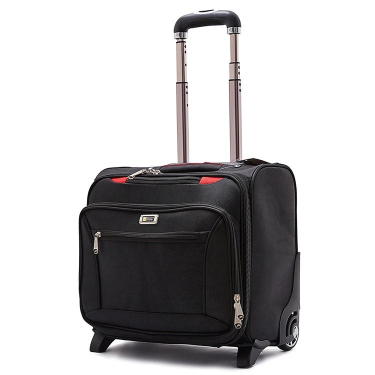 1680D Polyester Laptop Trolley luggage, suitcase with 2 stand feet