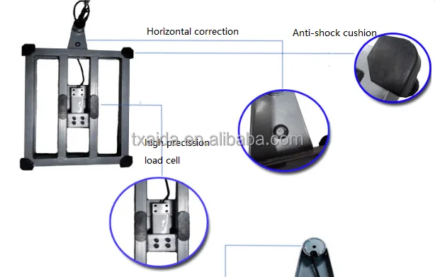 New arrival 500x600mm 500kg calibration of tcs platform scale