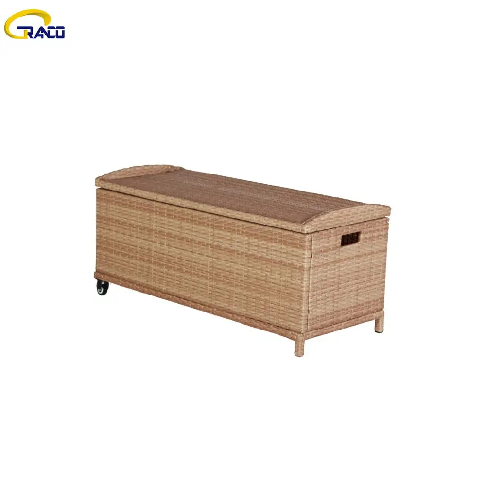 
Garden rattan outdoor cushion box high quality rattan cushion box 
