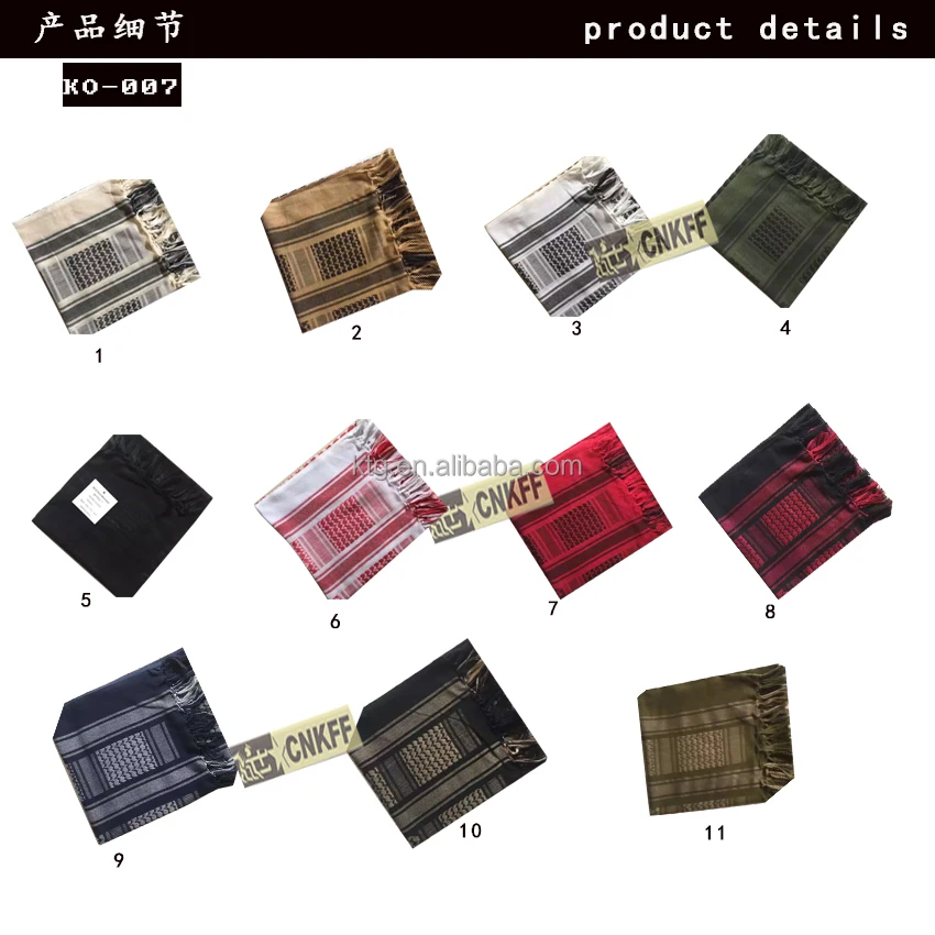 Colorful Traditional Arab Keffiyeh/Shemagh/Desert Scarf,Arafaat muslim fashion