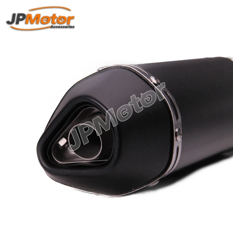 JPmotor Universal 51mm Stainless Steel Motorcycle Exhaust Muffler Pipe Moto Bike Exhaust System