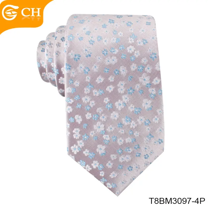 Новейшие популярные мужские галстуки из полиэстера и жаккарда с цветочным дизайном на заказ