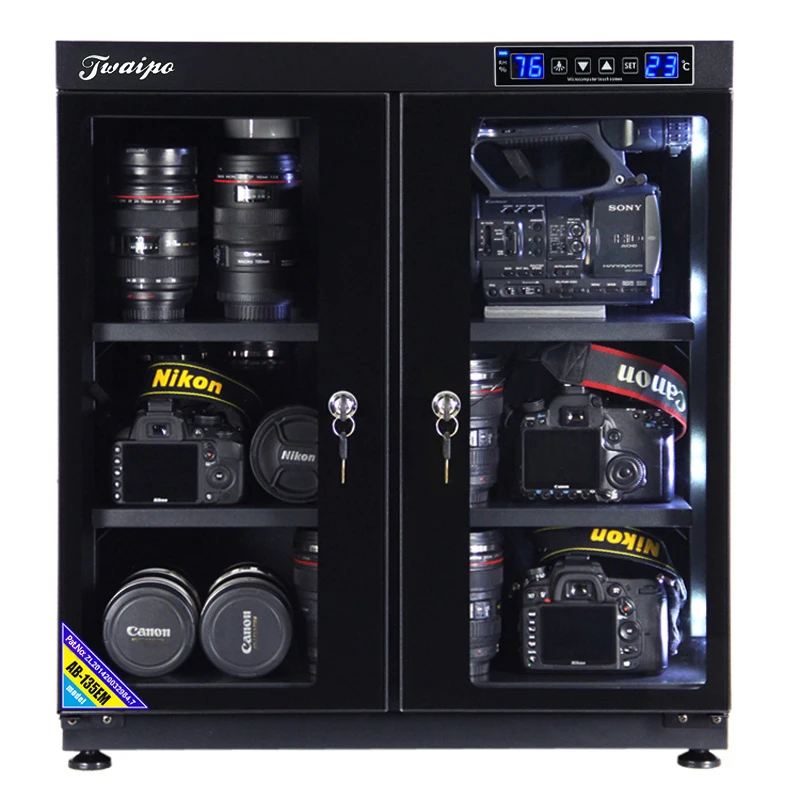 
135L led humidity display dryer machine for other camera accessories drying cabinet 