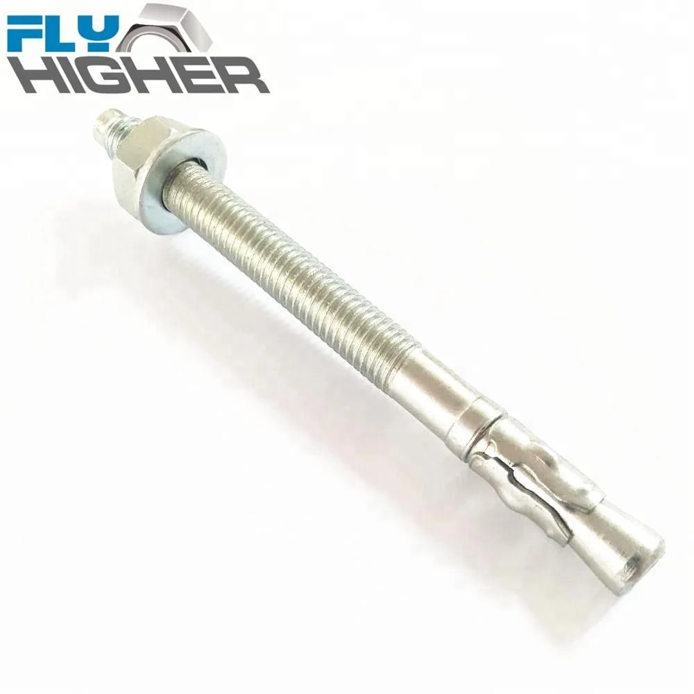 M10X120 carbon steel through fixing stud Wedge Anchor