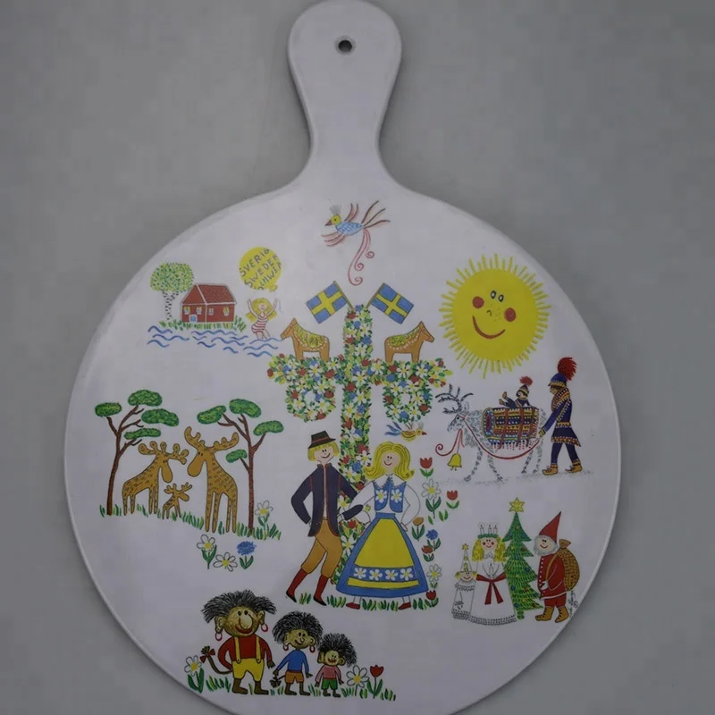A5 LFGB Custom Printing Large Handle plastic Melamine Cutting Board Bamboo Fruit cutting board Bread cutting board