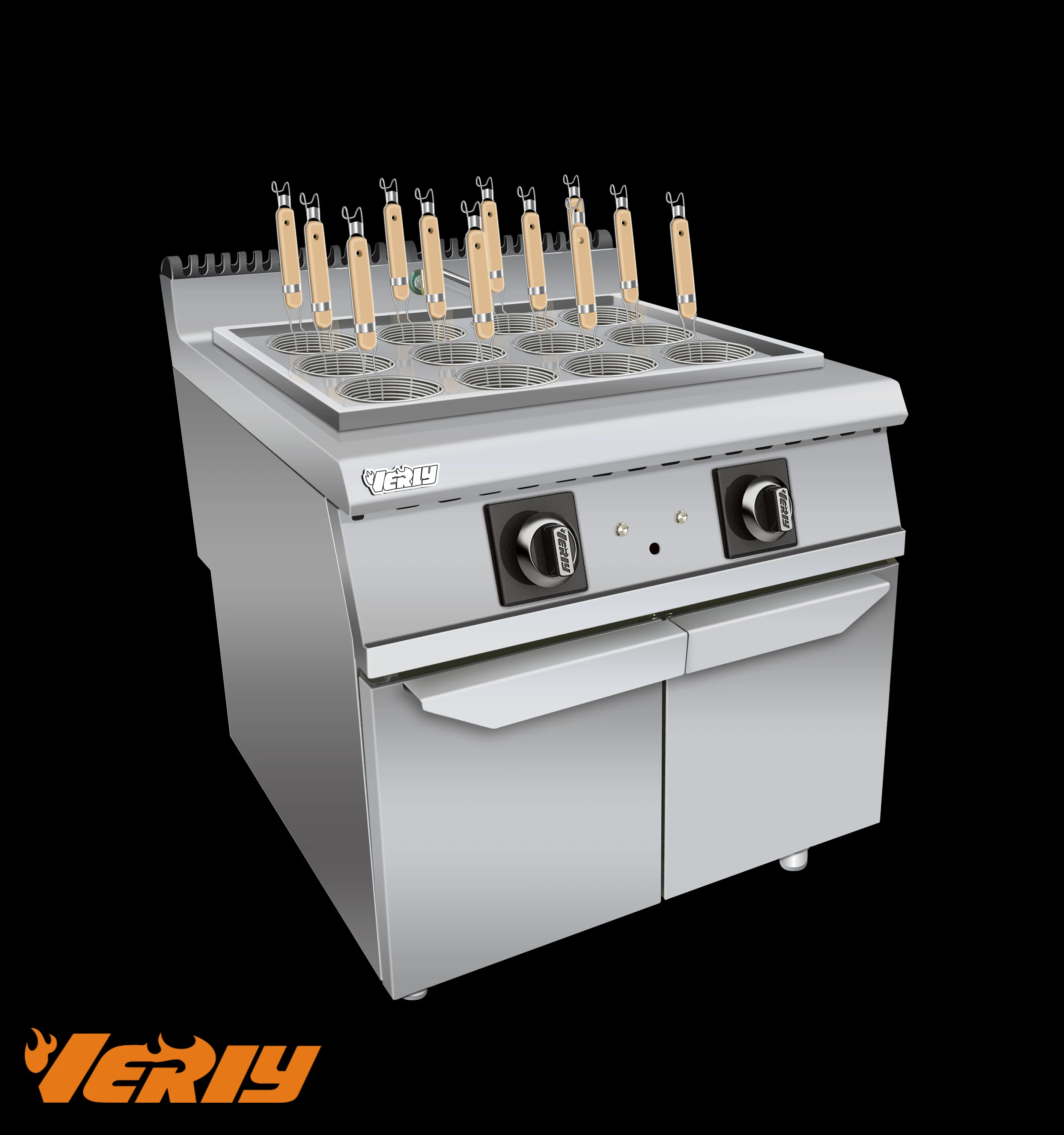 Stainless steel catering kitchen equipements/ Gas range noodle cooker with cabinet CR-PC-709