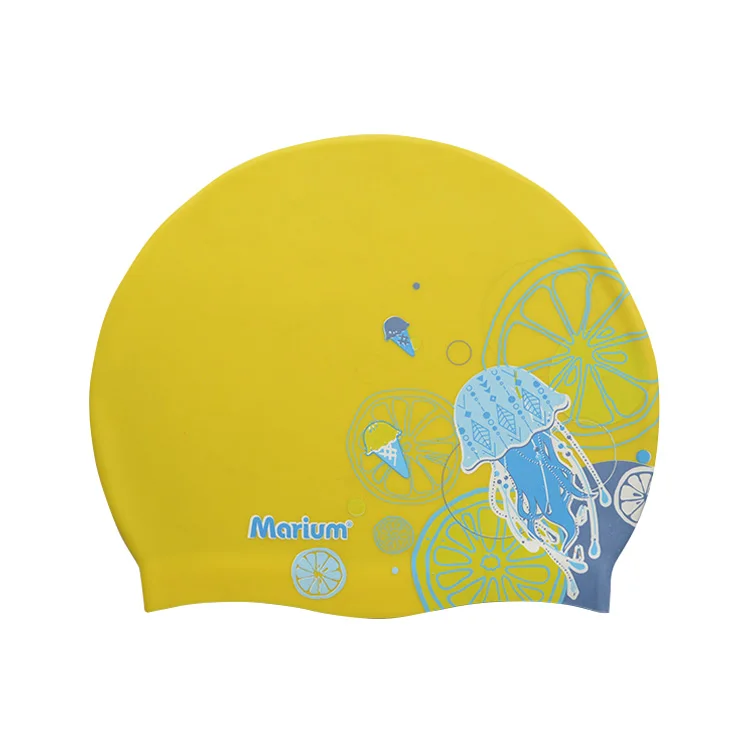 
Custom Printing Best Quality Silicone Swim Cap Fits Most Adults 