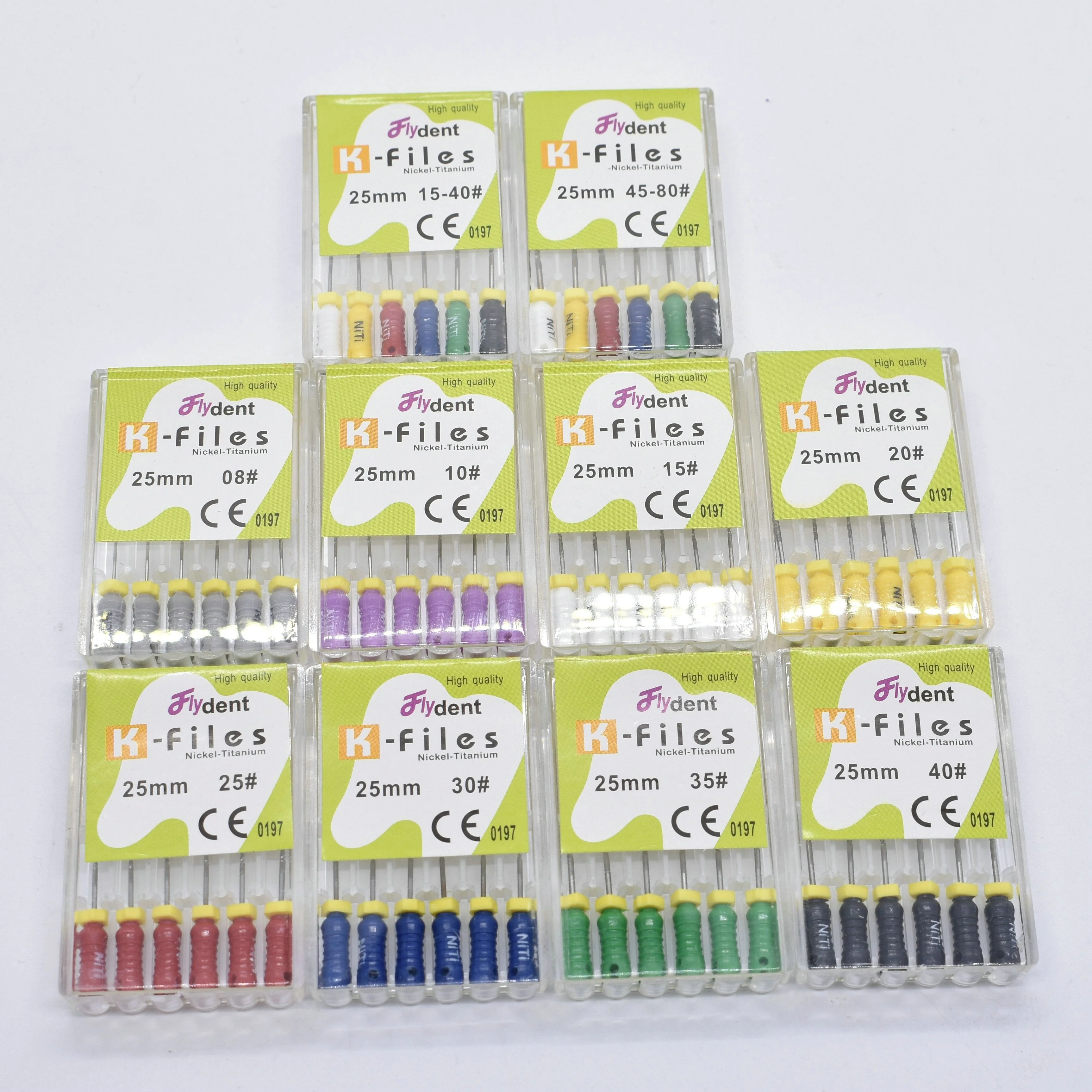 Dental NITI K files  nickel titanium hand use endondontic root canal  files 21mm 25mm 28mm 31mm