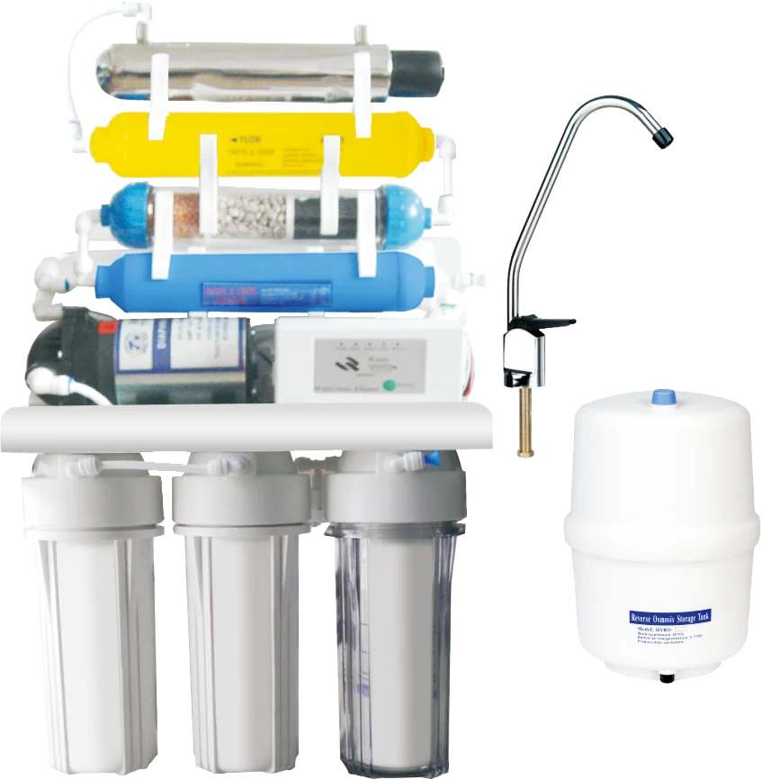 high quality water purifier RO System for home use reverse osmosis systrm with pp filter carbon block filter GAC filter