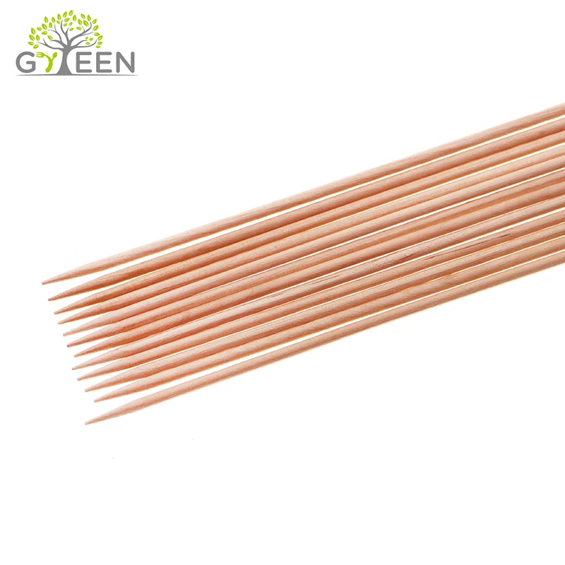 Hot Sale Disposable BBQ Wood Round Stick Wooden Party Barbecue Skewer