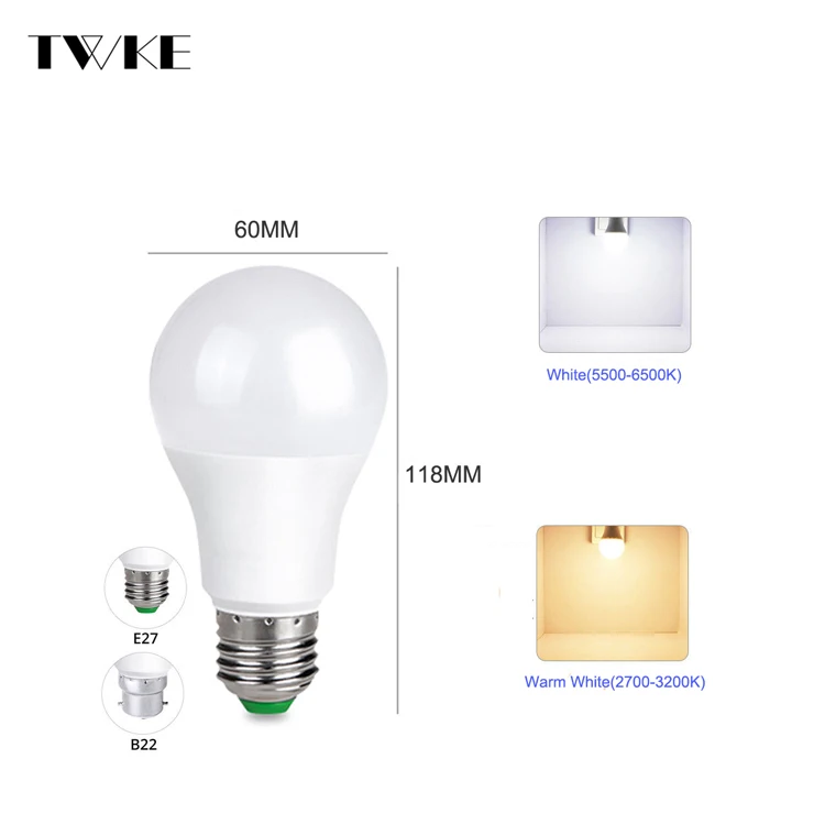 
7W E27 Or B22 A60 Security Led Light Bulbs 