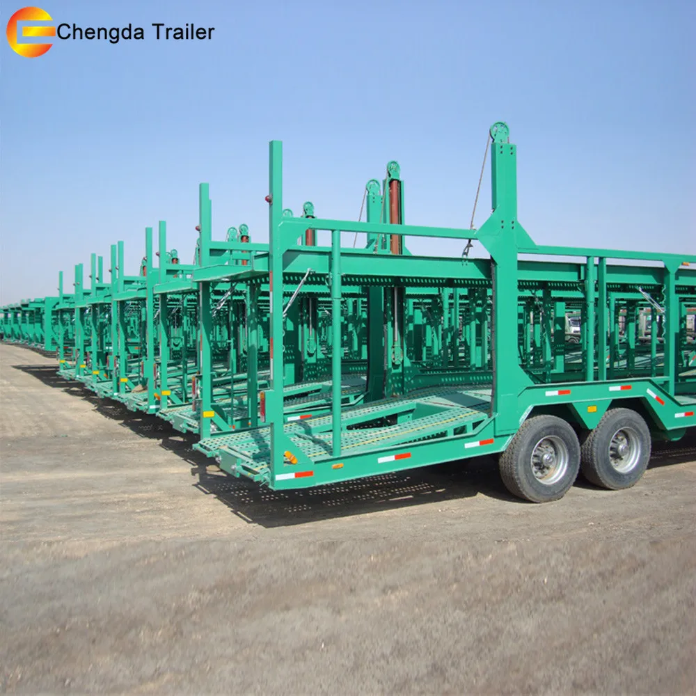 3 axle car carrier semi trailer for 15 units small car transportation