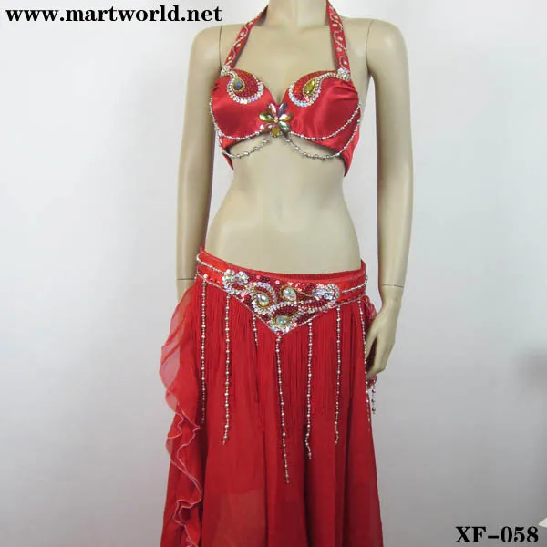 red indian belly dance costumes(XF-058)