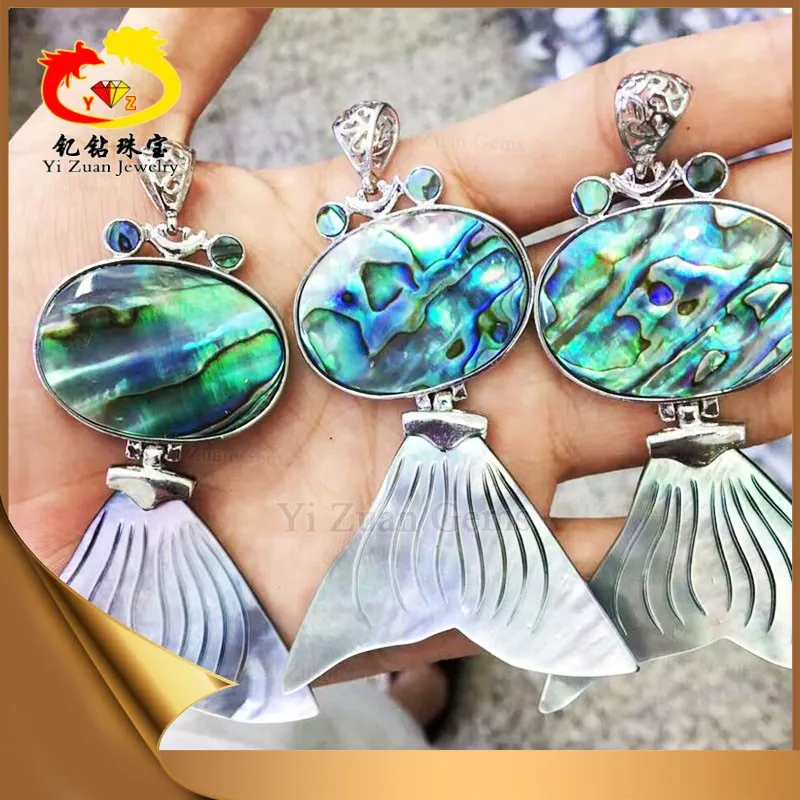 Factory customized designs abalone sea shell pendant