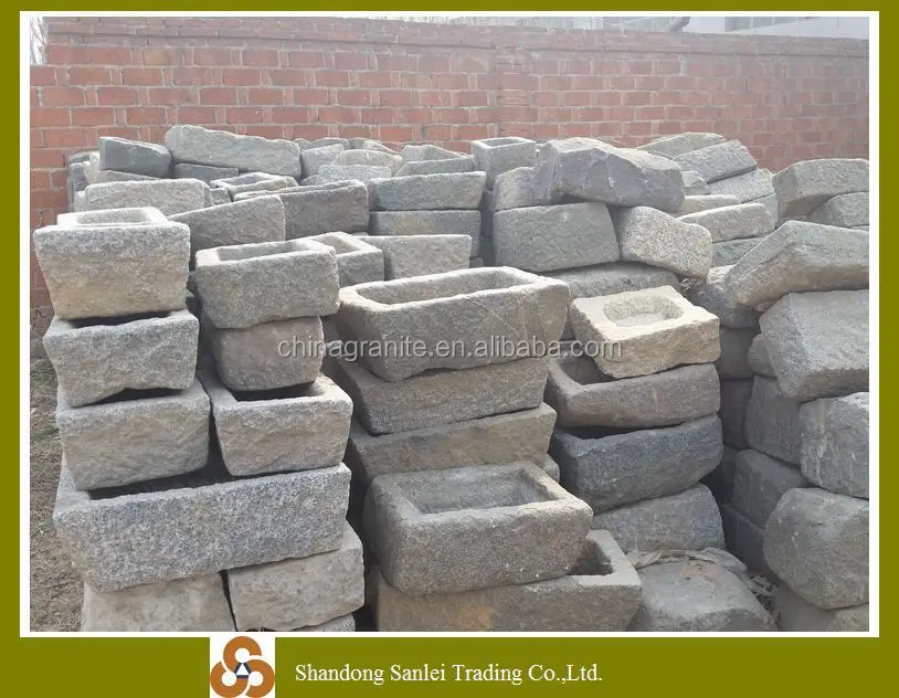 Hot Sale Modern Natural Limestone Water Troughs Used Old Stone for Outdoor Garden & Park Applications