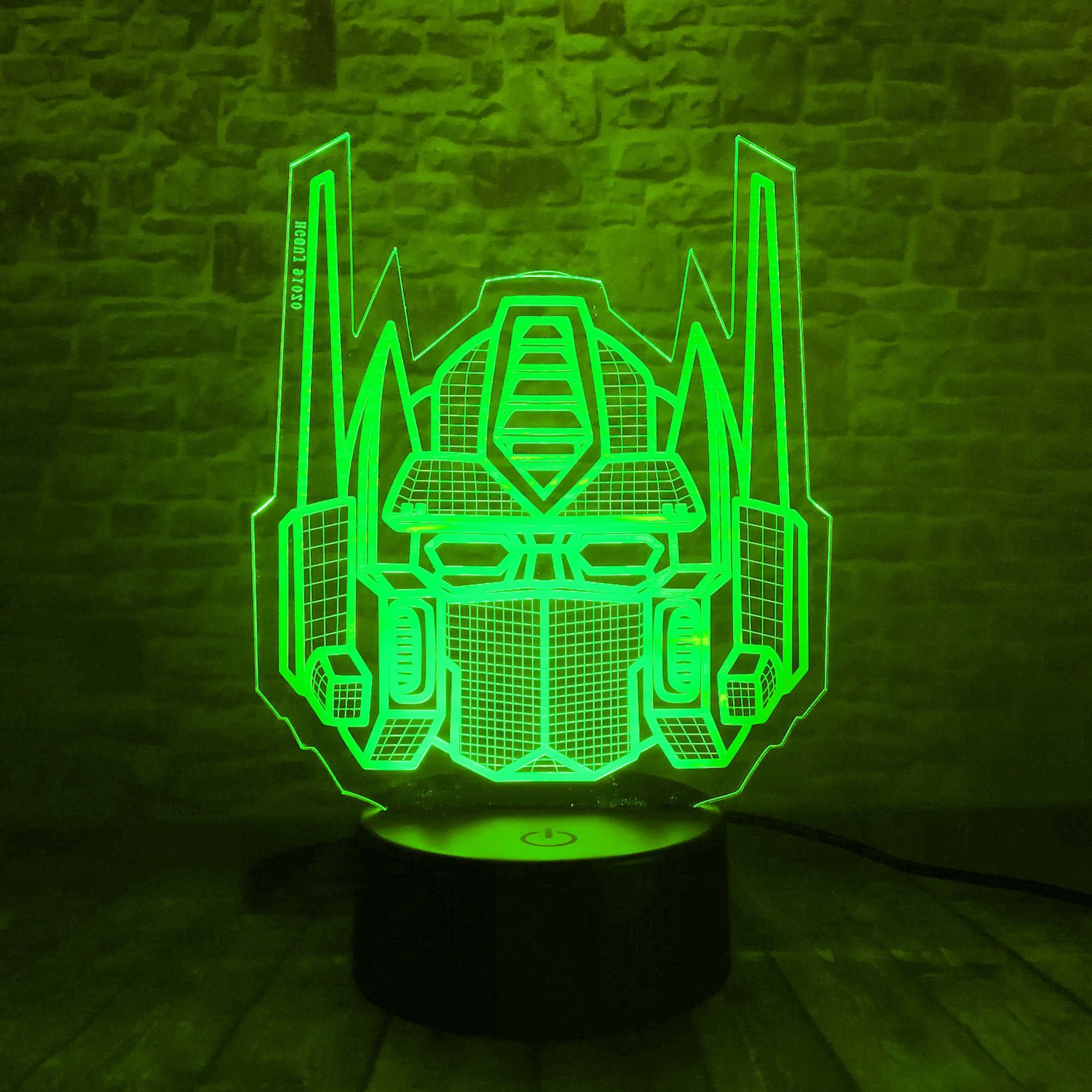 Creative 3D Knight Trans Figure Optimus Prime Transformers 7 Color Change Led Night Light Fans Man Boys Holiday Xmas Child Gifts
