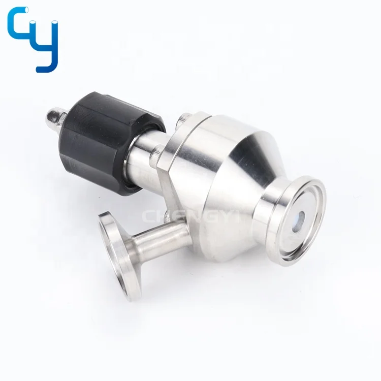Sanitary stainless steel aseptic single port sampling valve